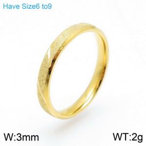 Stainless Steel Gold-plating Ring - KR92891-K