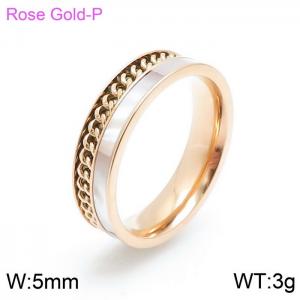 Stainless Steel Rose Gold-plating Ring - KR92929-GC