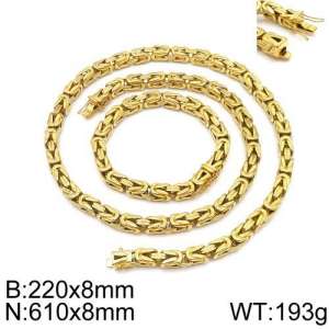 SS Jewelry Set(Most Men) - KS133345-KJX