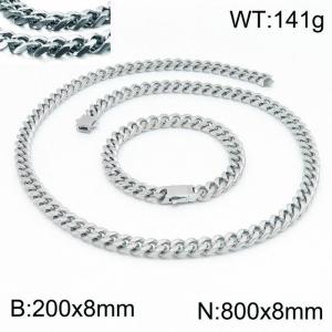 SS Jewelry Set(Most Men) - KS141818-Z