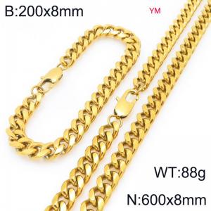 SS Jewelry Set(Most Men) - KS228017-ZZ