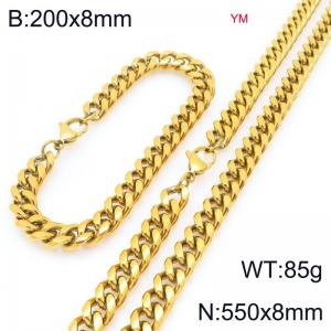 SS Jewelry Set(Most Men) - KS228022-ZZ