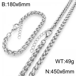 SS Jewelry Set(Most Women) - KS228917-GC
