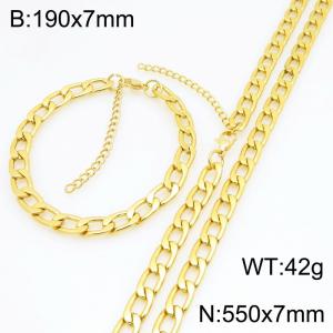 Stainless steel gold-plated set - KS229757-ZJZL