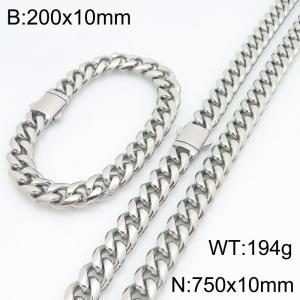 SS Jewelry Set(Most Men) - KS230882-ZLY