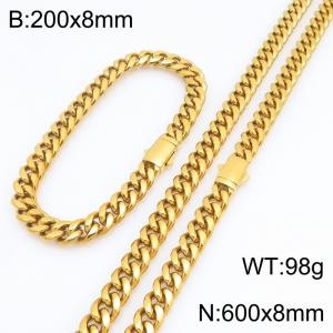 SS Jewelry Set(Most Men) - KS231894-ZLY