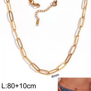 Stainless steel fashionable and minimalist paper clip chain waist chain - KWC62-Z