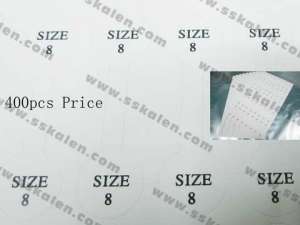 Size 8 Tags--400pcs price - KPS212