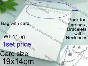  Bag with card for Earings,Bracelets With  Necklaces--xcm--2pcs price  - KPS273-K