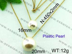 Plastic Necklace  - KN17318-Z