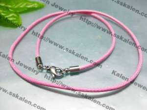 Stainless Steel Clasp with Fabric Cord--2.5mm - KN1308