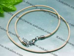 Stainless Steel Clasp with Fabric Cord--2.5mm - KN1309