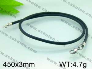 Stainless Steel Clasp with Rubber Cord - KN15127-Z