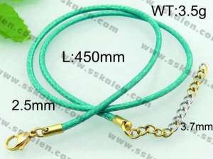 Stainless Steel Clasp with Fabric Cord - KN17848-Z