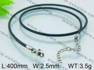 Stainless Steel Clasp with Fabric Cord - KN15926-Z