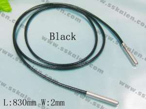 Stainless Steel Clasp with Fabric Cord--2mm  - KN4089-Z
