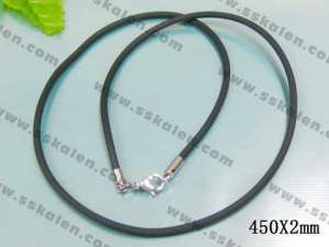 Stainless Steel Clasp with Rubber Cord - KN6502-Z