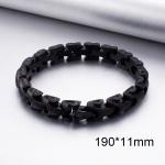 Stainless Steel Cast Dragon Dragon Pattern Snake Pattern Men's Bracelet Black-plating Bracelet - KB104619-K-190