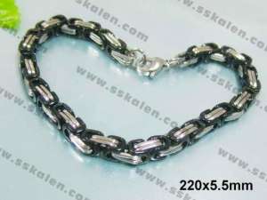Stainless Steel Black-plating Bracelet  - KB25364-H