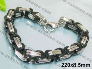 Stainless Steel Black-plating Bracelet  - KB25368-H