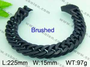 Stainless Steel Black-plating Bracelet  - KB49341-D