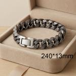 Personalized Grass Pattern Bracelet Thick Hip Hop Style Male Dominance Bracelet - KB112528-BD-240