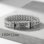 Punk men's retro patterned stainless steel bracelet - KB113829-BD-180