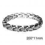 Stainless Steel Cast Dragon Dragon Pattern Snake Pattern Men's Bracelet Bracelet - KB40302-D-200