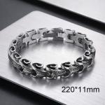 Stainless Steel Cast Dragon Dragon Pattern Snake Pattern Men's Bracelet Bracelet - KB40302-D-220