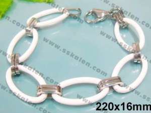 Stainless steel with Ceramic Bracelet - KB25105-W