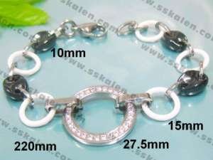 Stainless steel with Ceramic Bracelet - KB25121-W