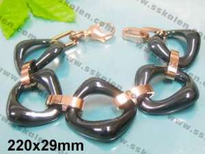 Stainless steel with Ceramic Bracelet - KB25122-W