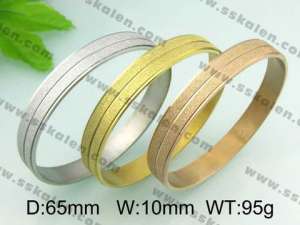 Stainless Steel Gold-plating Bangle - KB32050-T