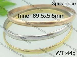 Stainless Steel Gold-plating Bangle - KB39474-D