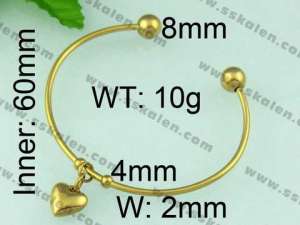 Stainless Steel Gold-plating Bangle - KB40320-Z