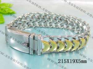 Stainless Steel Gold-plating Bracelet  - KB23646-D