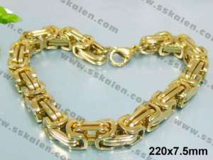 Stainless Steel Gold-plating Bracelet  - KB25436-H