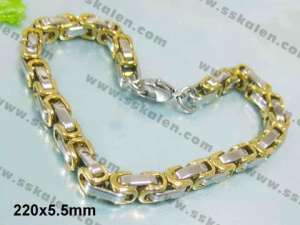 Stainless Steel Gold-plating Bracelet  - KB25467-H