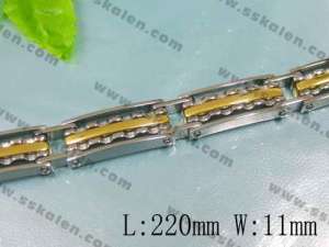 Stainless Steel Gold-plating Bracelet  - KB26187-T