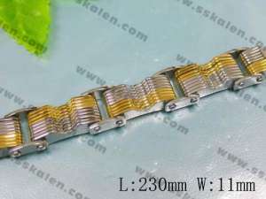 Stainless Steel Gold-plating Bracelet  - KB26188-T