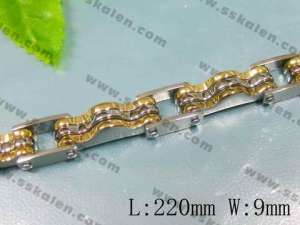 Stainless Steel Gold-plating Bracelet  - KB26190-T