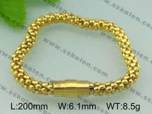 Stainless Steel Gold-plating Bracelet - KB30431-T