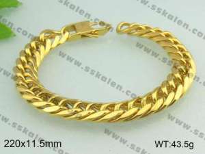 Stainless Steel Gold-plating Bracelet  - KB31999-T