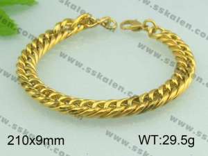 Stainless Steel Gold-plating Bracelet  - KB32006-T