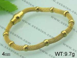 Stainless Steel Gold-plating Bracelet - KB35321-T