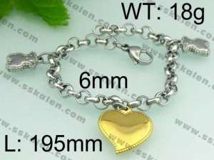 Stainless Steel Gold-plating Bracelet - KB39582-Z