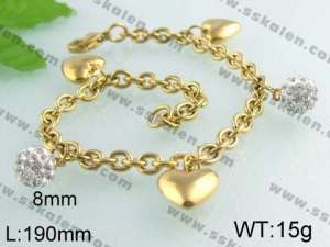  Stainless Steel Gold-plating Bracelet  - KB41906-Z