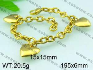 Stainless Steel Gold-plating Bracelet  - KB45865-Z