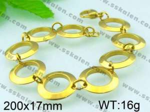 Stainless Steel Gold-plating Bracelet  - KB45871-Z