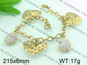  Stainless Steel Gold-plating Bracelet  - KB47793-H